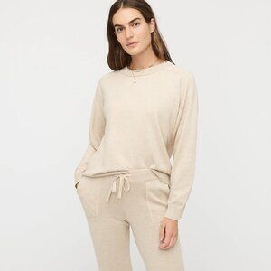NEW J. Crew Cashmere Cotton Sweatshirt Oatmeal/Beige Small! Also Selling Gray!